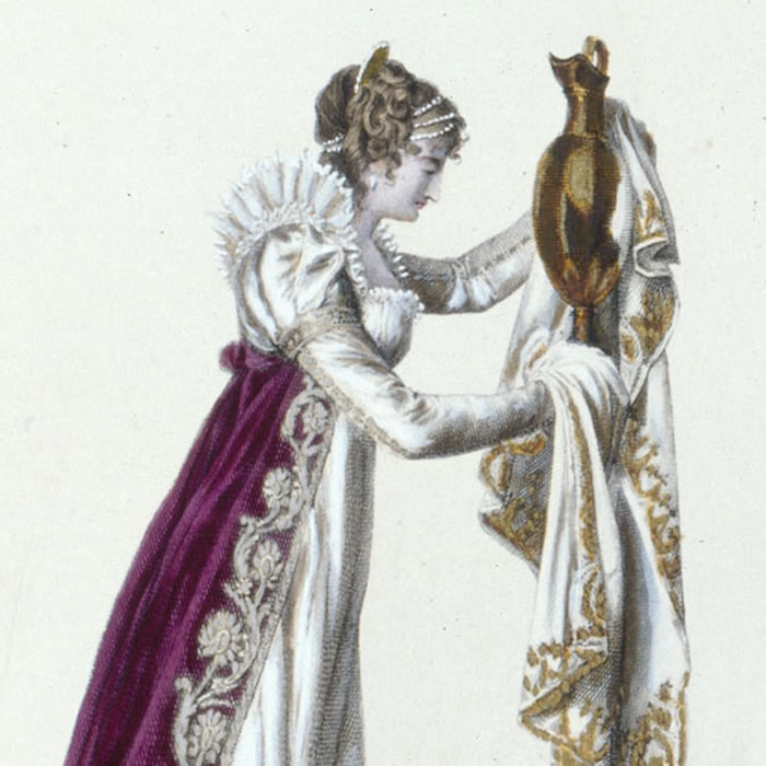 Dame du palais portant les offrandes - Une estampe d’après Jean-Baptiste Isabey