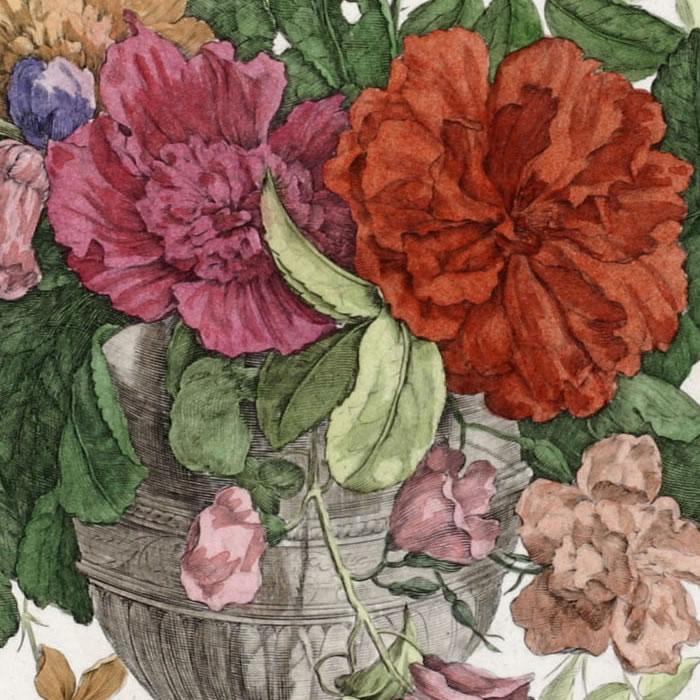 Vase de fleurs - Une estampe d’après Jacques Vauquer