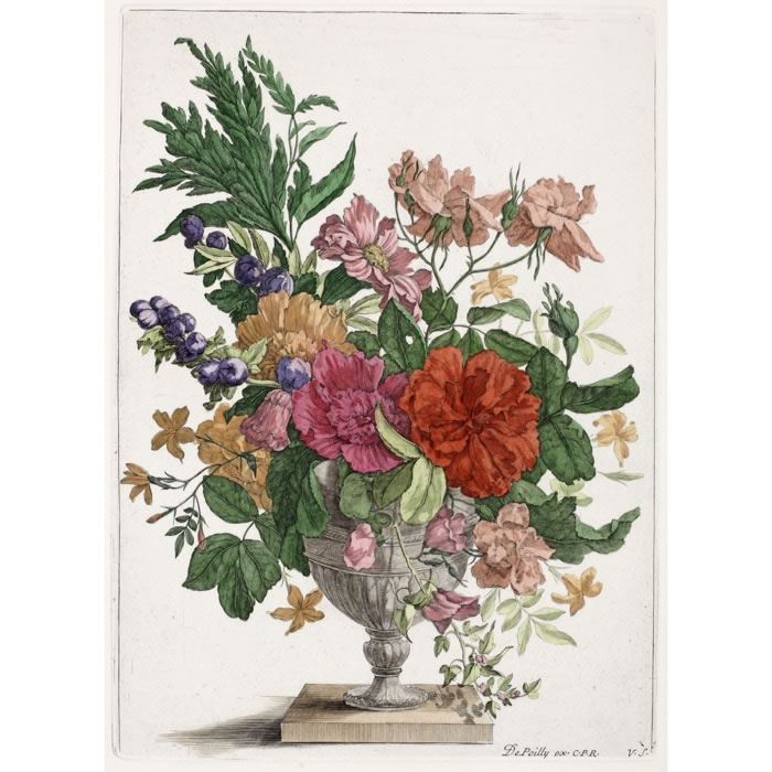 Vase of flowers - Une estampe d’après Jacques Vauquer