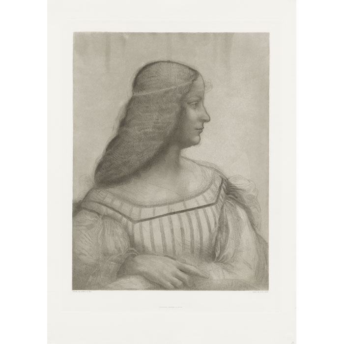 Portrait d’Isabelle d’Este - Une estampe d’après Léonard de Vinci