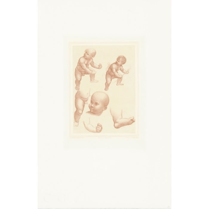 Study of a child - Une estampe d’après Leonardo da Vinci