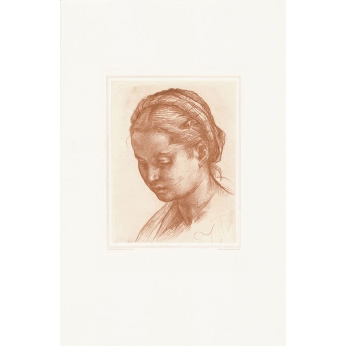 Portrait of Lucrezia del Fede, wife of Andrea del Sarto - Une estampe d’après Andrea del Sarto