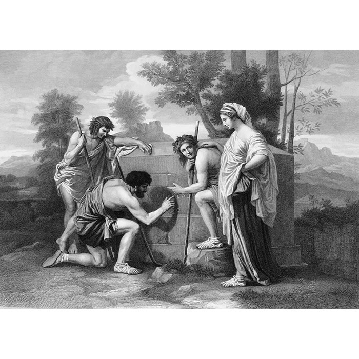 Buy old prints and engravings from Nicolas Poussin: Et in Arcadia ego