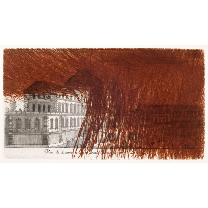 View of the Louvre and the Great Gallery from the offices - Une estampe d’après Arnulf Rainer