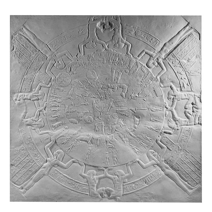 Zodiaque de Dendérah - Antiquités égyptiennes - Reproduction d’une sculpture du Musée du Louvre, Paris
