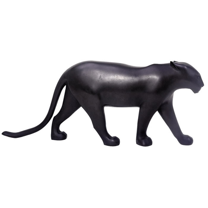 Grande panthère noire - Reproduction d’une sculpture du Musée des Beaux-Arts, Dijon
